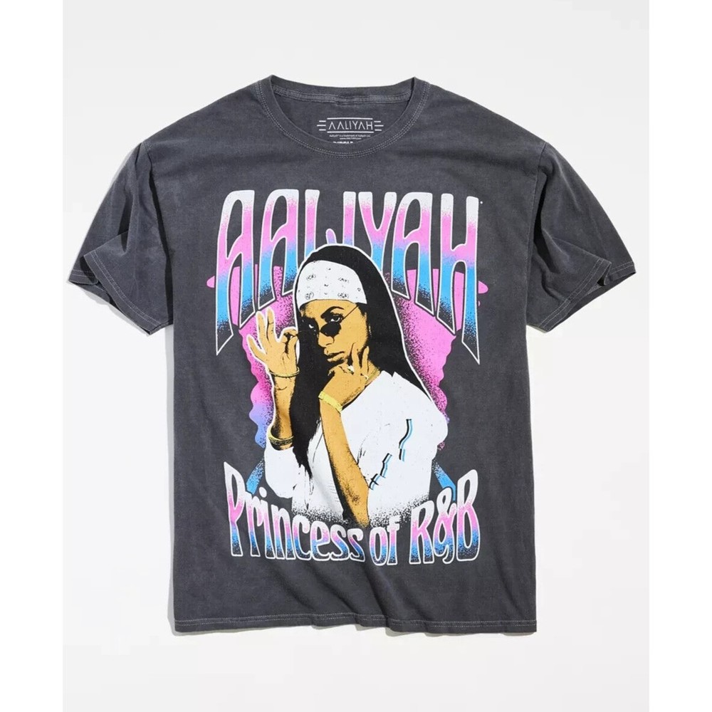 Aaliyah Princess Of R&B Shirt Women Medium Black Pink Music Concert Tour